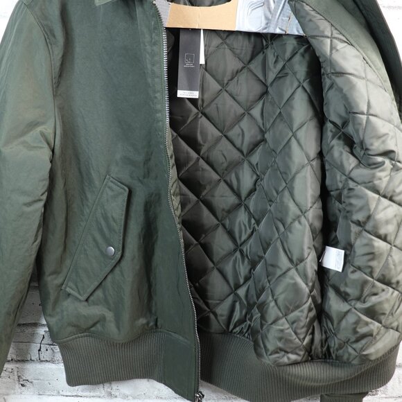 Banana Republic Men's Bomber Jacket Size Large Olive Green BNWT - Picture 15 of 16